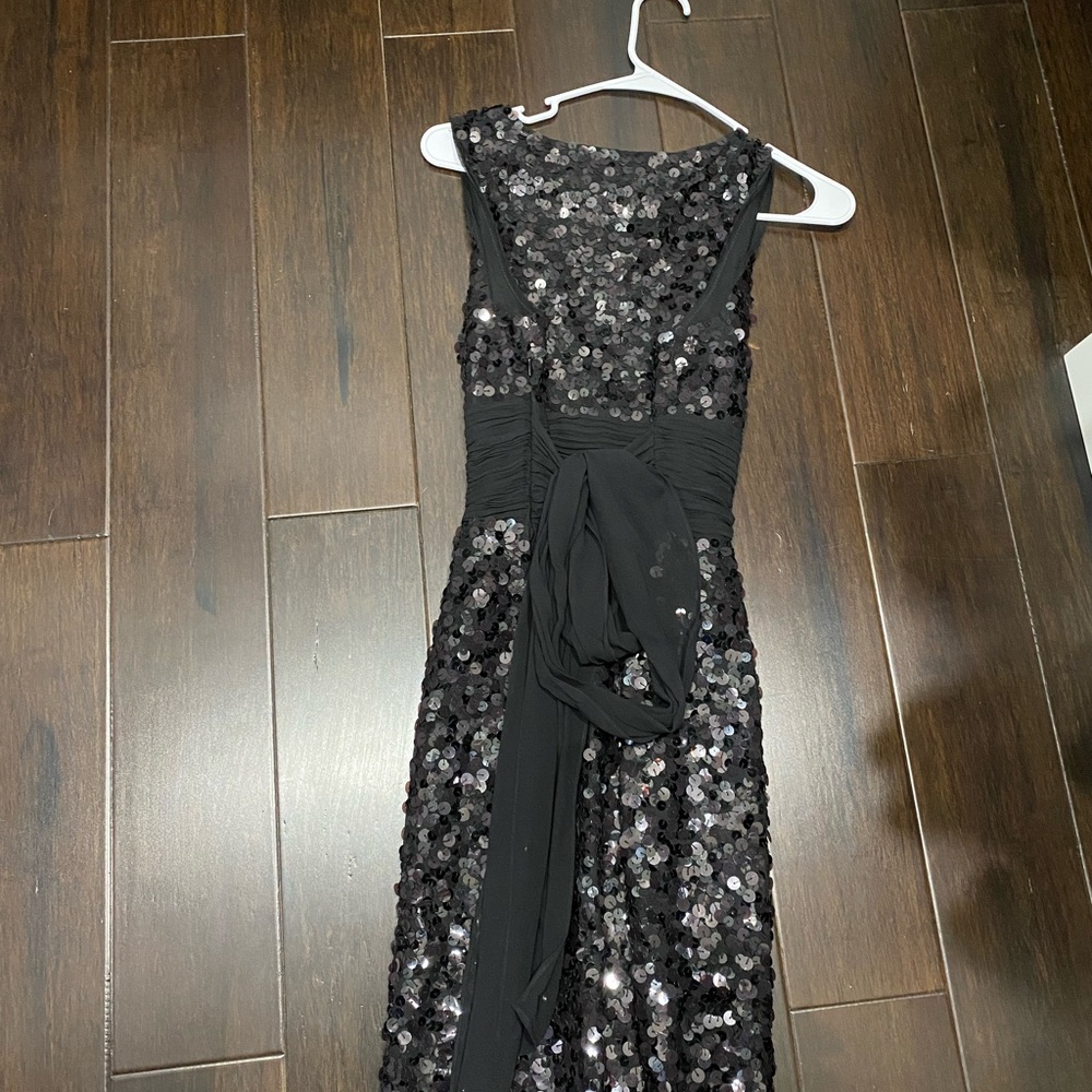 Bcbgmaxzaria mini black sequin dress
